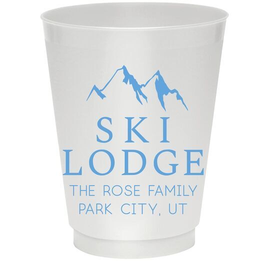 Mountain Ski Lodge Colored Shatterproof Cups